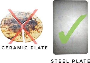 14"x 22" x 1/4" (0.25) - Canada's Number 1 Selling Baking Oven Steels, Pizza Steel By DareBuilt -  Ideal for BBQ and Oven, Reversible