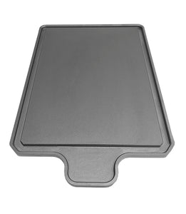Griddles, Flat Iron, with oil trap-3/8" pure Carbon Steel- The Omega Squares and Alpha
