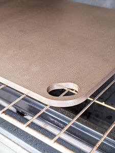 14" x 16" X 1/4 (0.25) with finger holes- The Standard in Baking oven steel & Reversible -Baking Oven Steel, pizza steel,  Two good sides unlike any other steel sold.